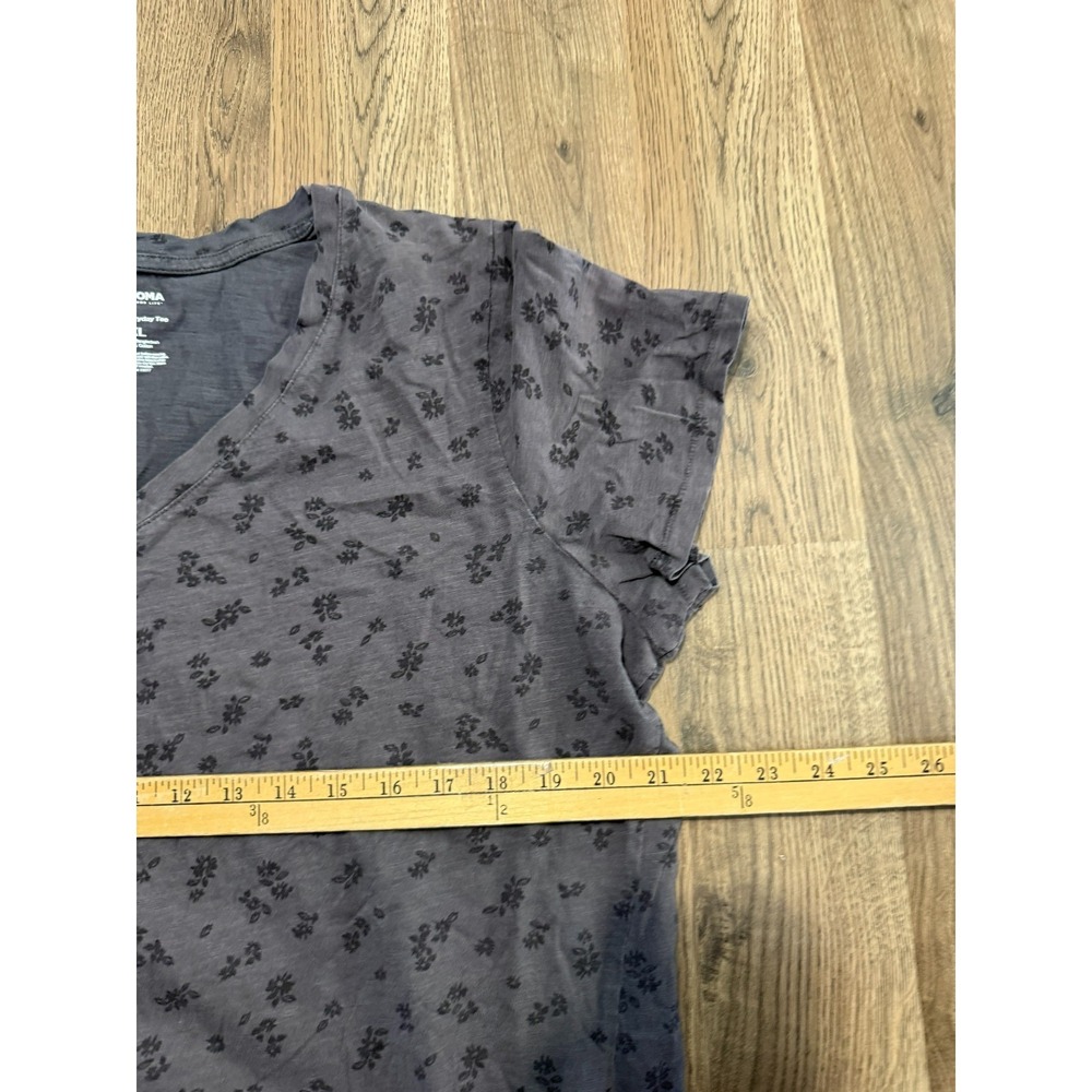 Sonoma Shirts Women's Size Extra Large Gray Short Sleeve V-Neck The Everyday Tee - Picture 6 of 8